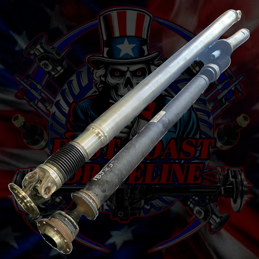 2021-2022 Nissan Titan 5.6L V8 Gas Automatic 140” Wheelbase AWD/4WD Rear Upgraded HD Aluminum 1 Piece Driveshaft with Direct Mount U-Joint Style Flange Yokes. PRO-4X, Platinum Reserve, S, SL, SV. Replaces OEM 37300-EZ00A, 37300EZ00A