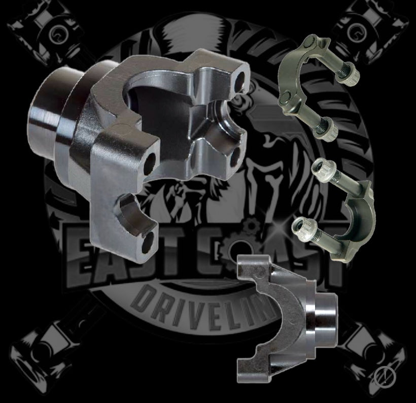 Dana 60 1350 Series Forged Chromoly Pinion Yoke with HD Upgraded U-Bolt Straps. 29 Spline