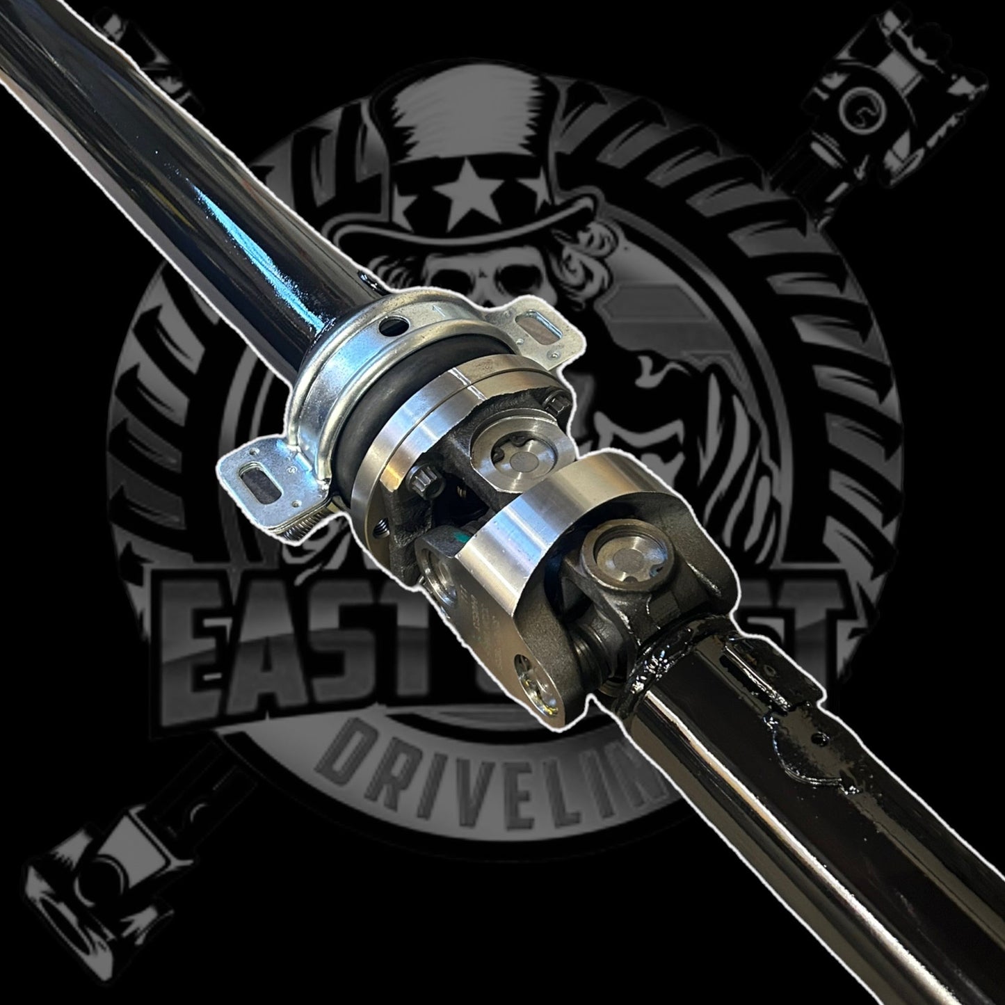 2005-2015 Toyota Tacoma AWD/4WD Rear 2 Piece Upgraded Driveshaft with Double Cardan on Rear Half going to Differential