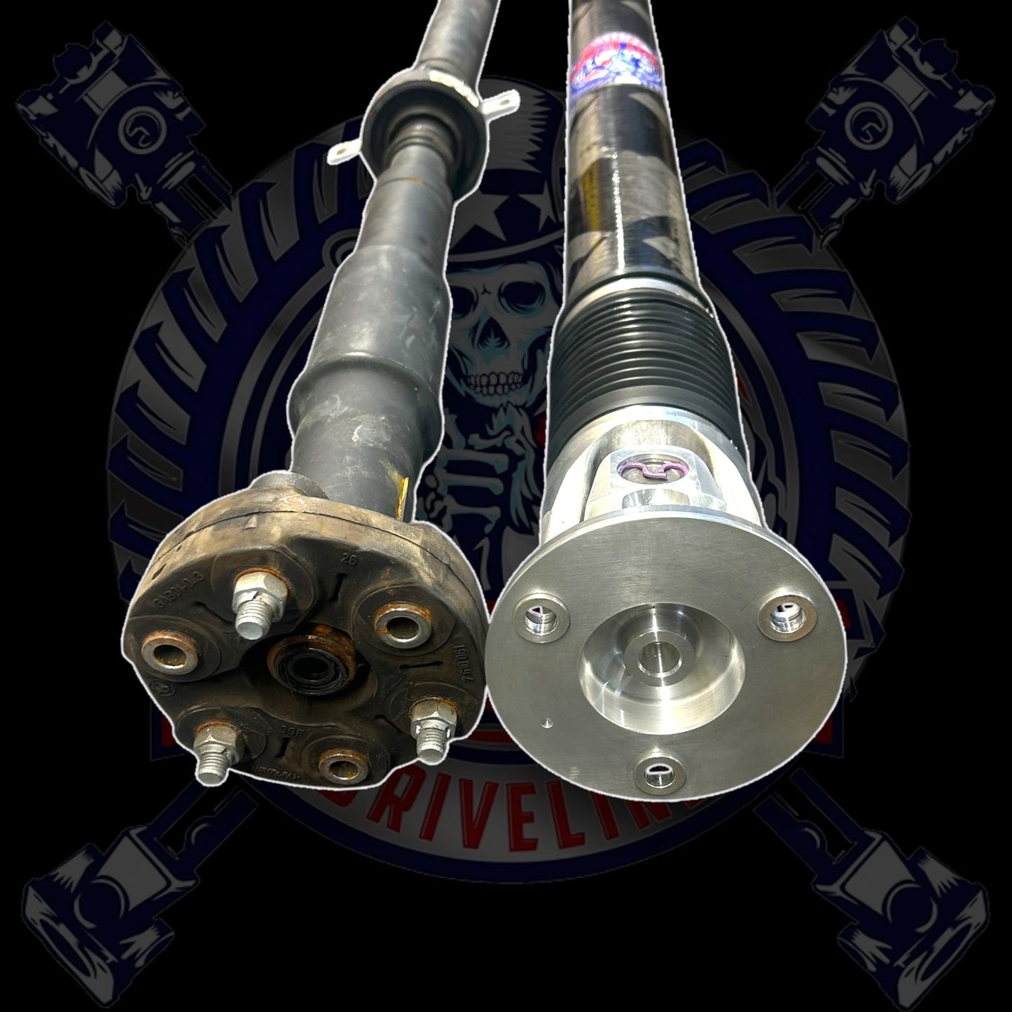 2019-2024 BMW M850i xDrive -26108486546- G14/G15 Coupe 4.4L V8 HD 1 Piece Carbon Fiber or Aluminum Driveshaft. Replaces BMW 26108486546, 26-10-8-486-546, 8485739, 8-485-739