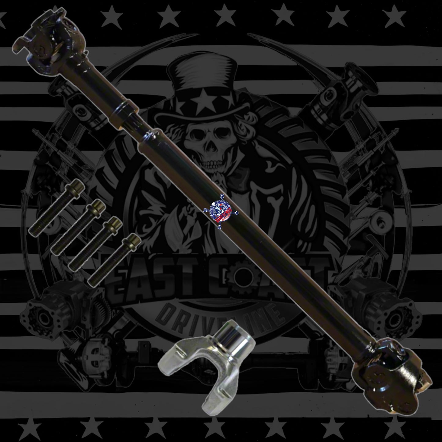 2021-2024 Jeep Wrangler JL- 53011521AB, 53011521AA- 6.4L V8 SRT Rubicon Models HD 1350 Series Front Driveshaft with New Transfer Case Yoke and Direct Mount Front flange. Rubicon, Unlimited Rubicon, Unlimited Rubicon 392, Unlimited Rubicon 4xe