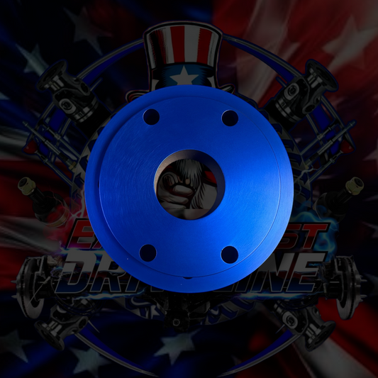 Ford F150 Front Transfer Case CVJ Adapter Plate (2009-2020) to make 6 Bolt CVJ into Double Cardan U-Joint or Single U-Joint Flange Style Driveshaft- SKU: ECD-TC150