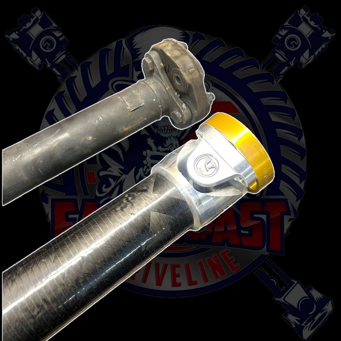 2019-2024 BMW M850i xDrive -26108486546- G14/G15 Coupe 4.4L V8 HD 1 Piece Carbon Fiber or Aluminum Driveshaft. Replaces BMW 26108486546, 26-10-8-486-546,  8485739, 8-485-739