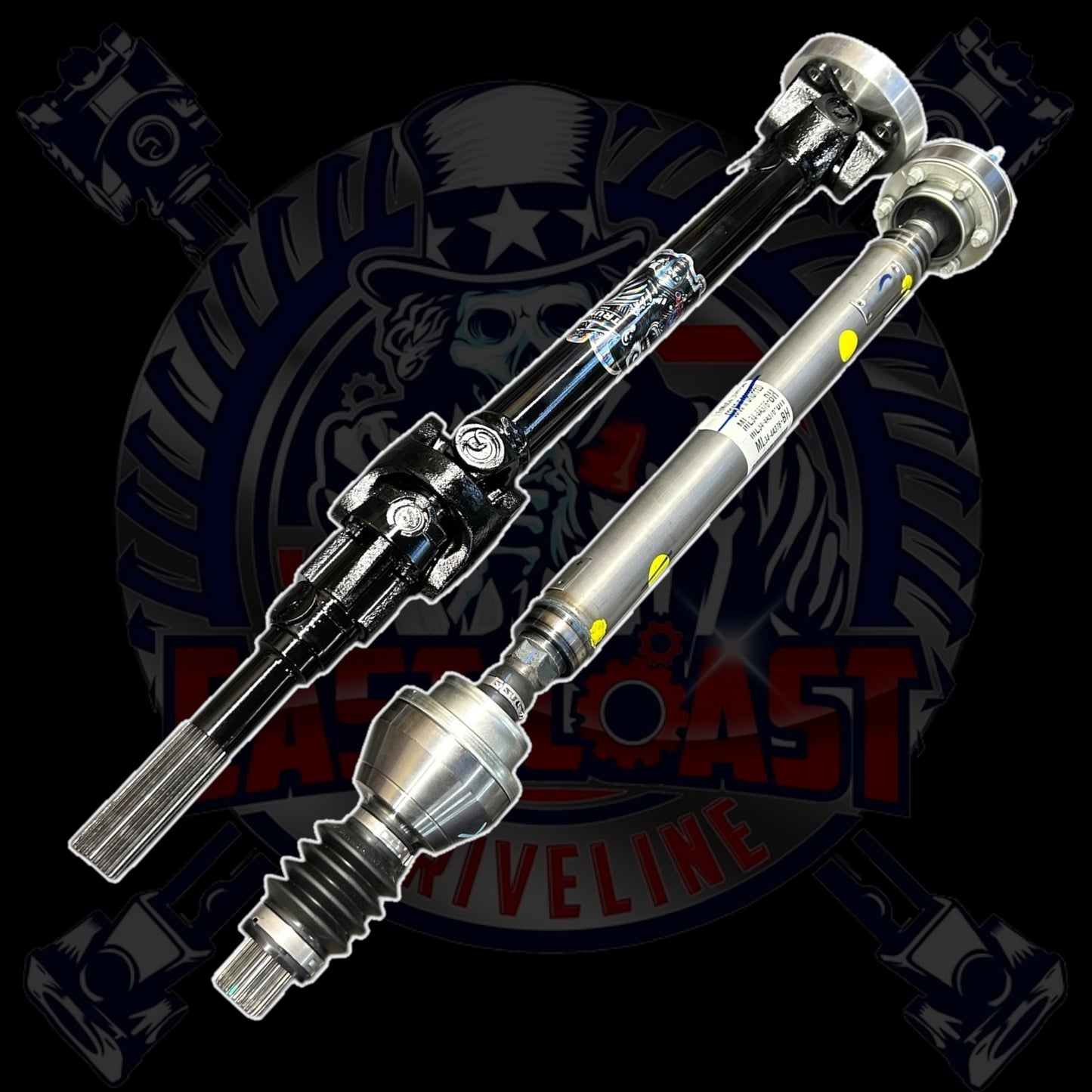 2021-2025 Ford F150, 2022-2025 Expedition, 2022-2025 Lincoln Navigator - ml3z4a376c- Front HD 1310 CV Slip Style Driveshaft with Aluminum Adapter Plate. Replaces OEM ML3Z-4A376-C, ML3Z4A376C