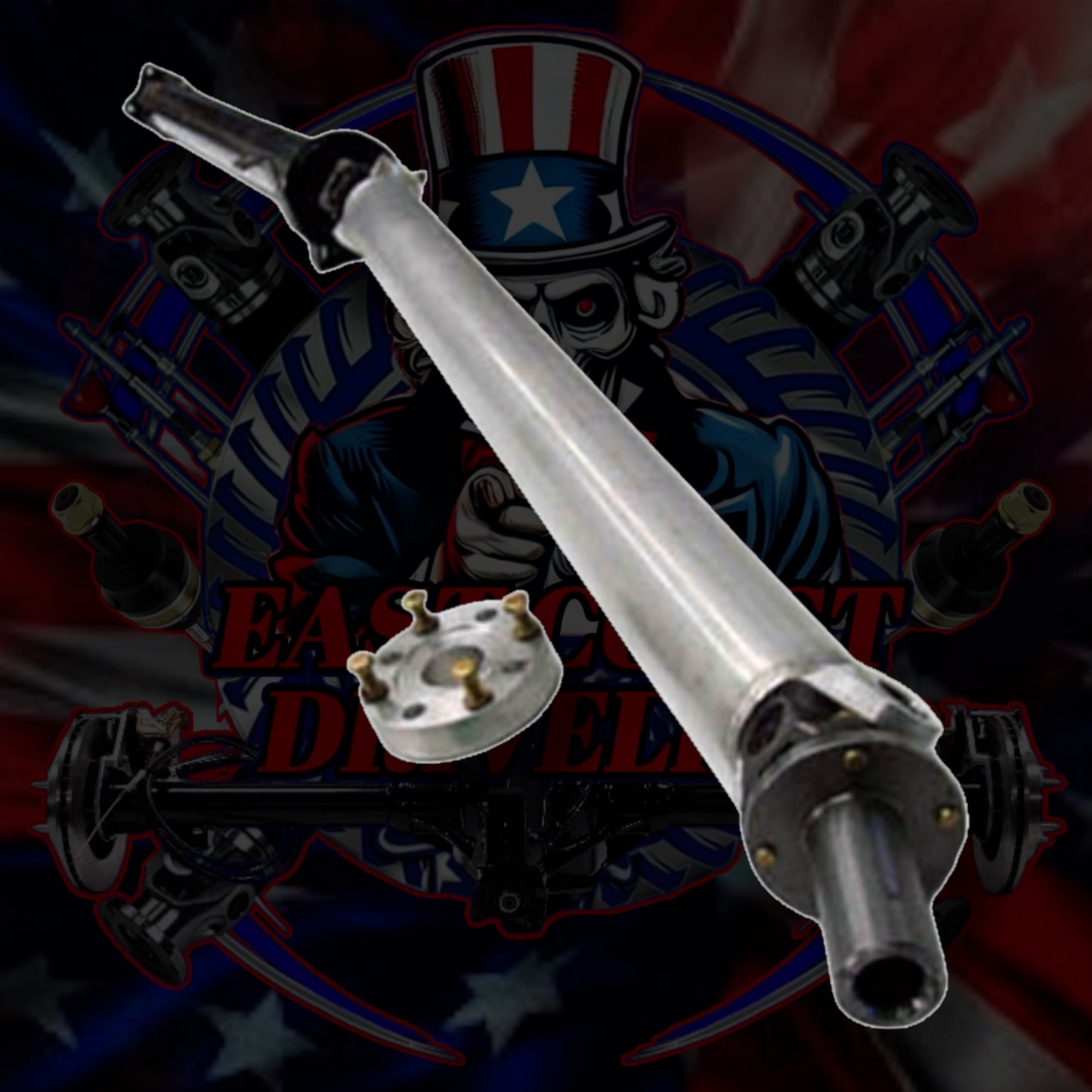 MITSUBISHI 2001-2007 Evo VII/VIII/IX 2-Piece Carbon Fiber or Aluminum Rear Driveshaft (non-AYC)