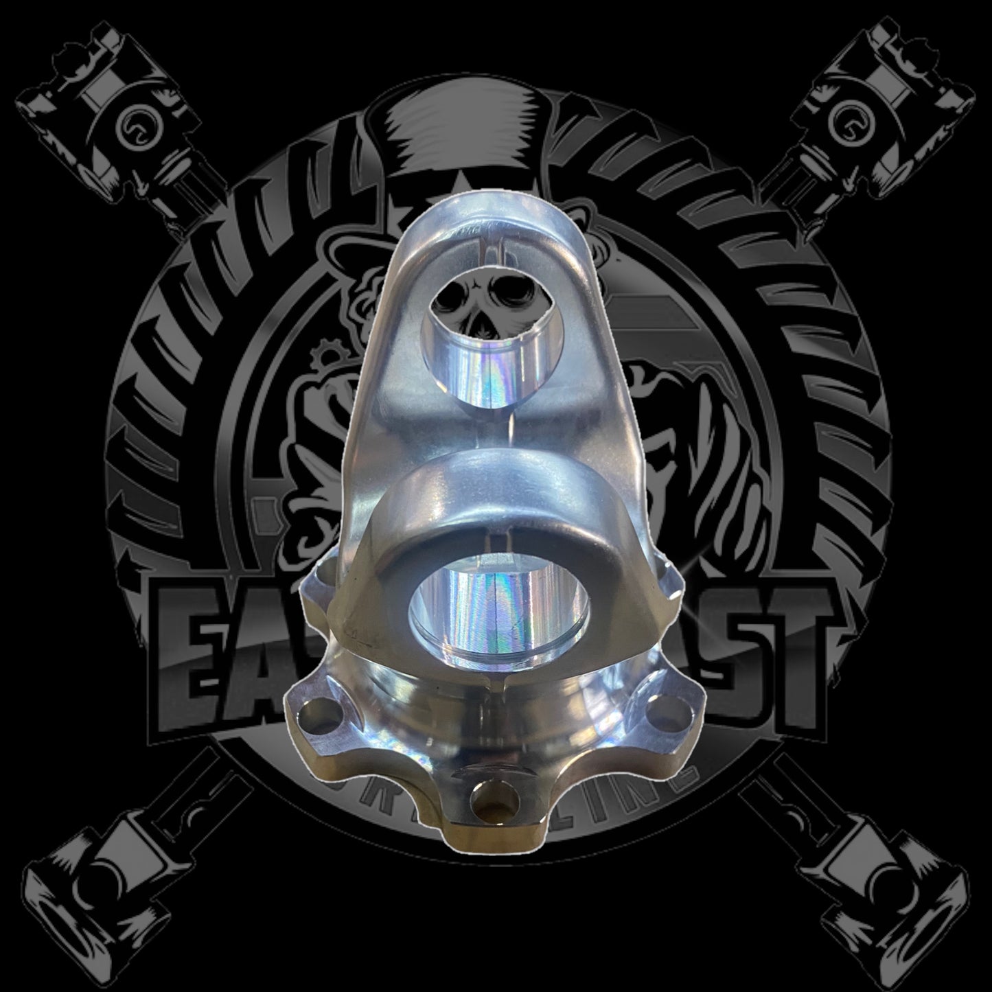 1350 Series 2024-T861 Aluminum Adapter Flange 94mm Bolt Circle Diameter with 6 Bolt Holes. Fits Front Trans on Scat Pack, Chrysler 300, BMW, Cadillac CTS-V w/ 6L90 (09-15), Dodge Hellcat (15+) Dodge SRT 392 (13+) Jeep Trackhawk (18+) -af1350-094