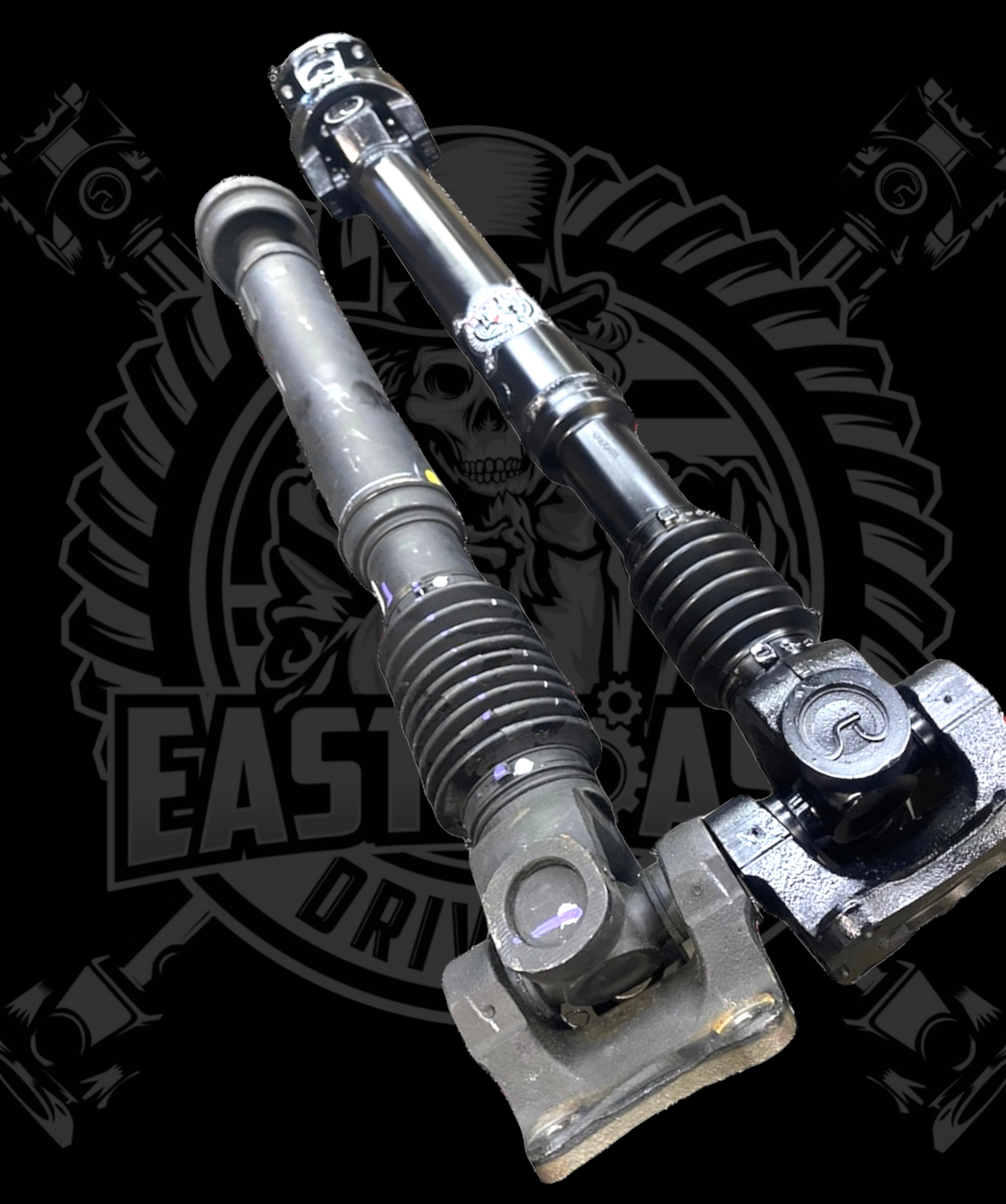 2019-2025 Dodge Ram 2500/3500 5th Gen 6.7L/6.4L Upgraded 1410 or 1350 Series High Angle Double Cardan Front Driveshaft with New Transfer Case bolt-on style Flange Yoke. Big Horn, Laramie, Limited, Limited Longhorn, Lone Star, Power Wagon, Rebel, Tradesman