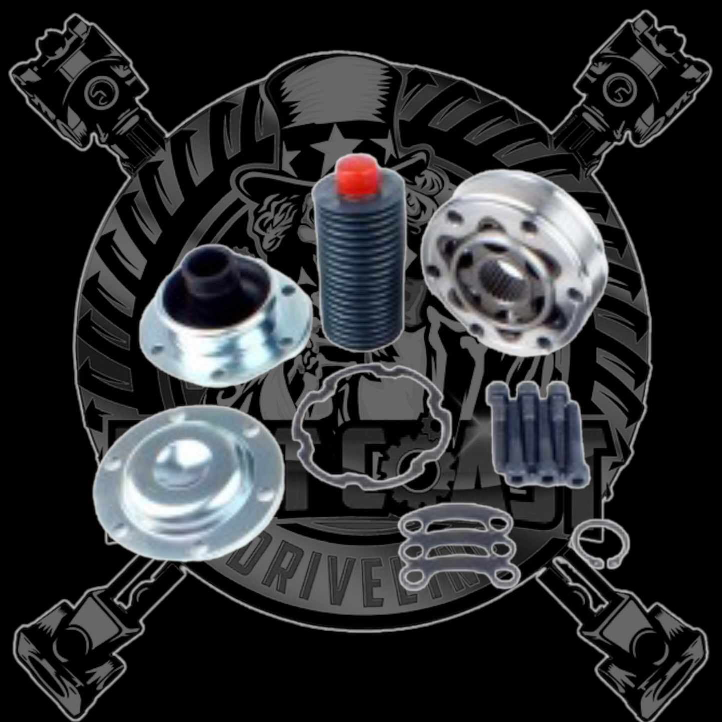 Jeep Front Driveshaft CV Joint Kit - Grand Cherokee 1998-2006 / Liberty/Cherokee 2002-2007 - Transfercase side (Rear)