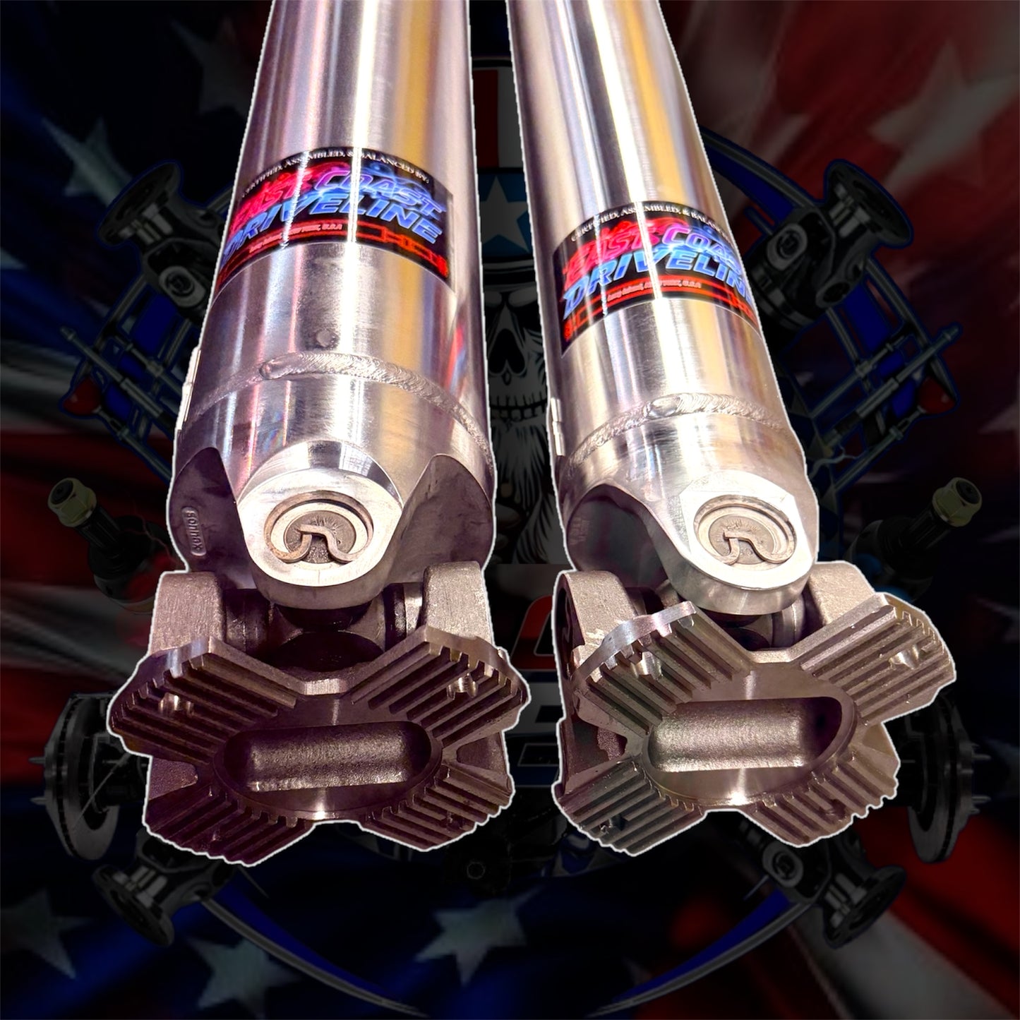 NEW 2021–2026 Dodge Ram 1500 TRX & RHO HD Aluminum Rear Driveshaft 4” or 5” or Carbon Fiber 3.872” with 1480 U-Joints and Billet Aluminum or Forged Steel Flange Yokes- Complete Driveshaft