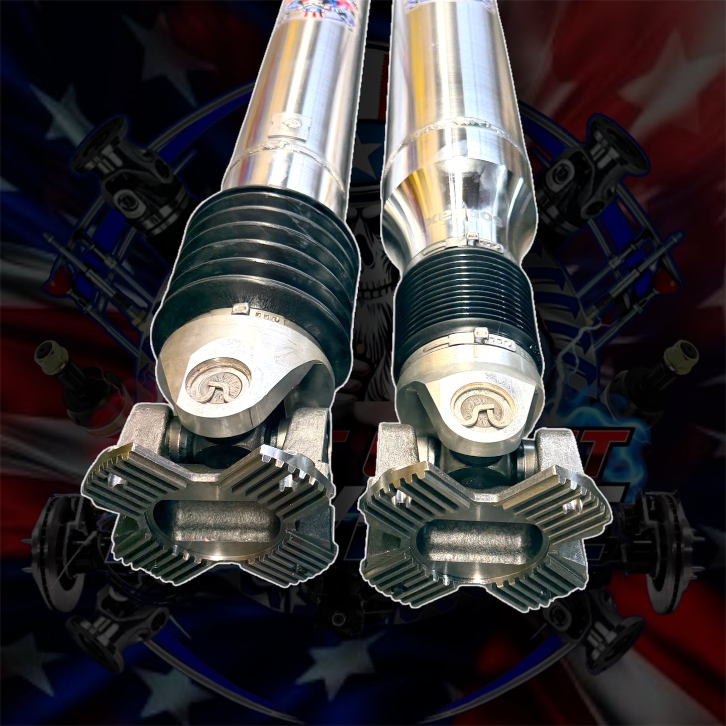 NEW 2021–2026 Dodge Ram 1500 TRX & RHO HD Aluminum Rear Driveshaft 4” or 5” or Carbon Fiber 3.872” with 1480 U-Joints and Billet Aluminum or Forged Steel Flange Yokes- Complete Driveshaft