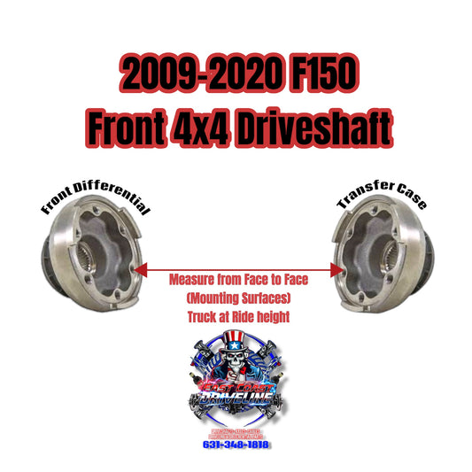 2018-2020 Ford F150 Raptor Front HD CV Style 1350 Series Driveshaft with Aluminum Adapter Plates. Replaces OEM JL3Z-4A376-A, JL3Z4A376A