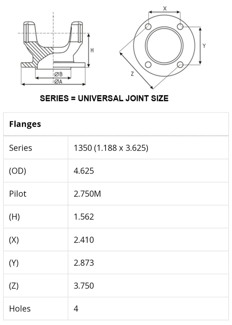 8HP Output Yoke 4140 chromoly