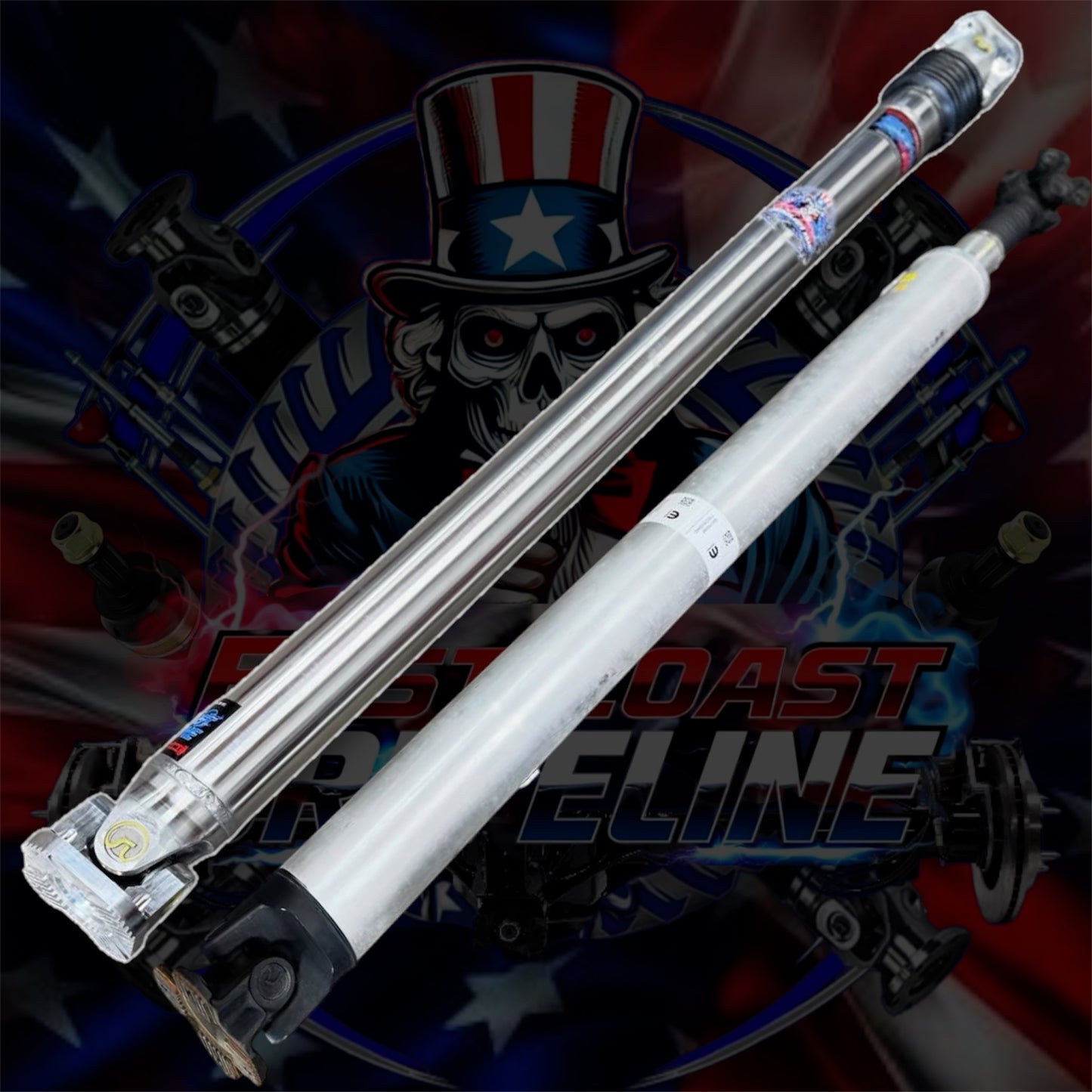 NEW 2021–2026 Dodge Ram 1500 TRX & RHO HD Aluminum Rear Driveshaft 4” or 5” or Carbon Fiber 3.872” with 1480 U-Joints and Billet Aluminum or Forged Steel Flange Yokes- Complete Driveshaft
