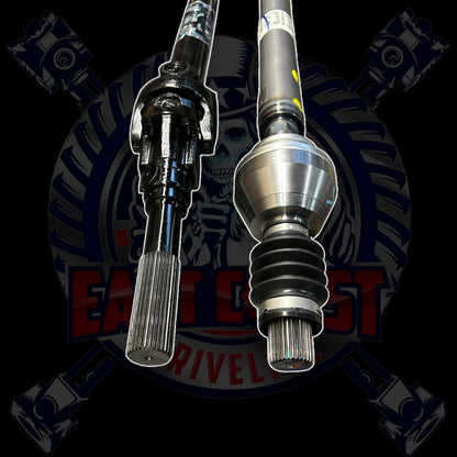 2021-2024 Ford F150 5.0L V8 4WD/AWD -ML3Z-4A376-B-  Front HD 1310 CV Slip Style Driveshaft with Aluminum Adapter Plates. Replaces OEM ML3Z-4A376-B, ML3Z4A376B