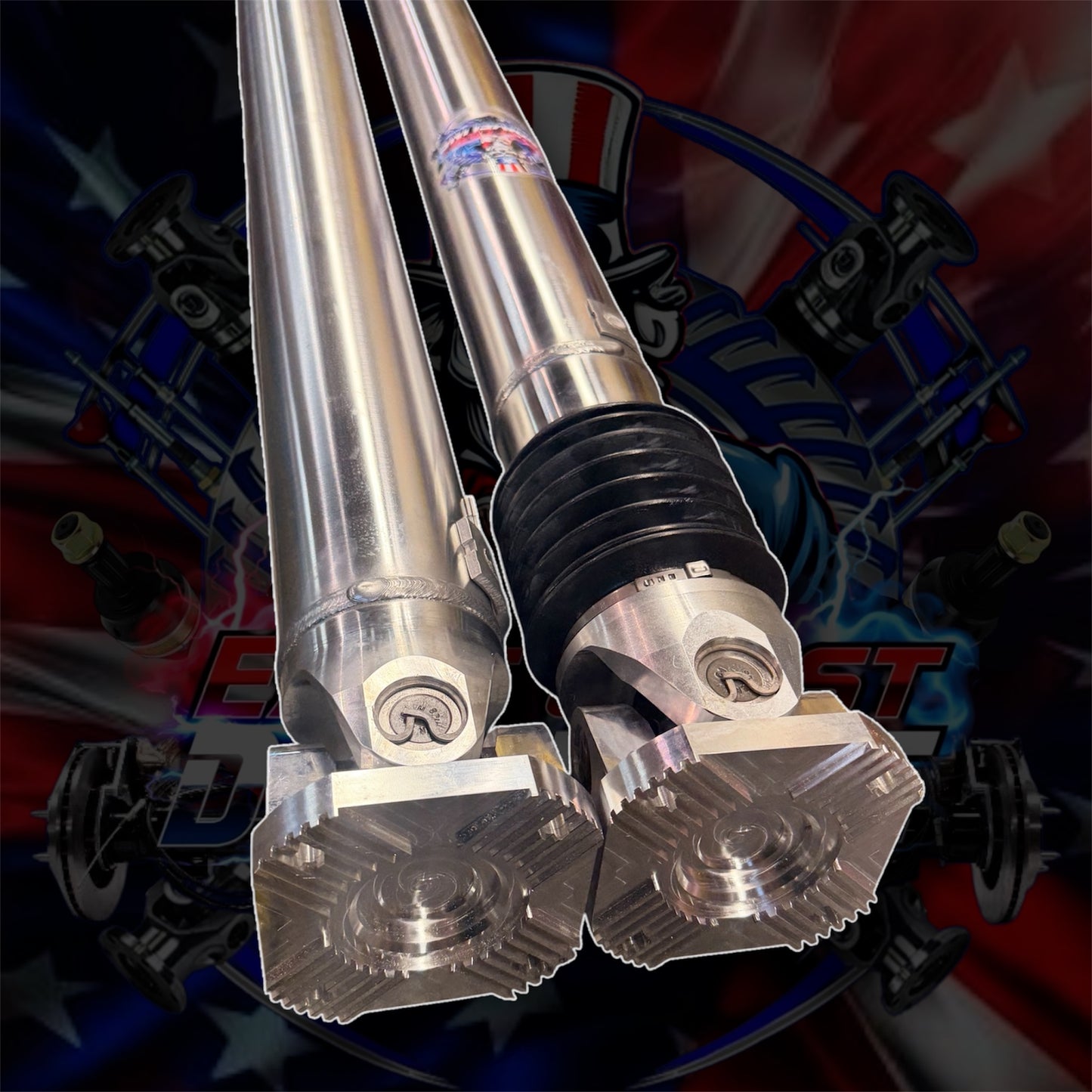 NEW 2021–2026 Dodge Ram 1500 TRX & RHO HD Aluminum Rear Driveshaft 4” or 5” or Carbon Fiber 3.872” with 1480 U-Joints and Billet Aluminum or Forged Steel Flange Yokes- Complete Driveshaft
