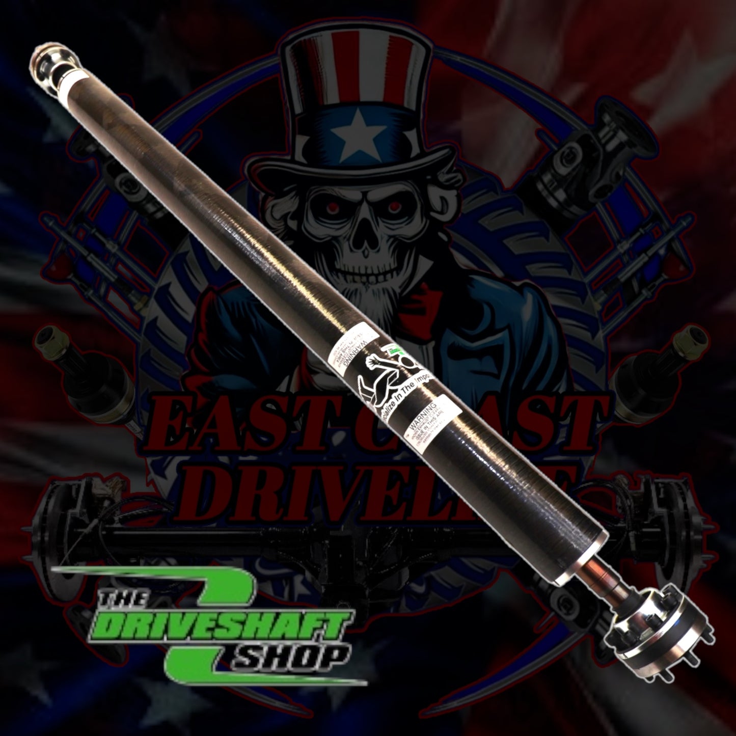 DSS 2015+ Dodge LX Charger Hellcat Automatic 3.8″ Carbon Fiber 1-Piece Direct Fit CV Driveshaft. SKU 610262 Part # CHSH38-C