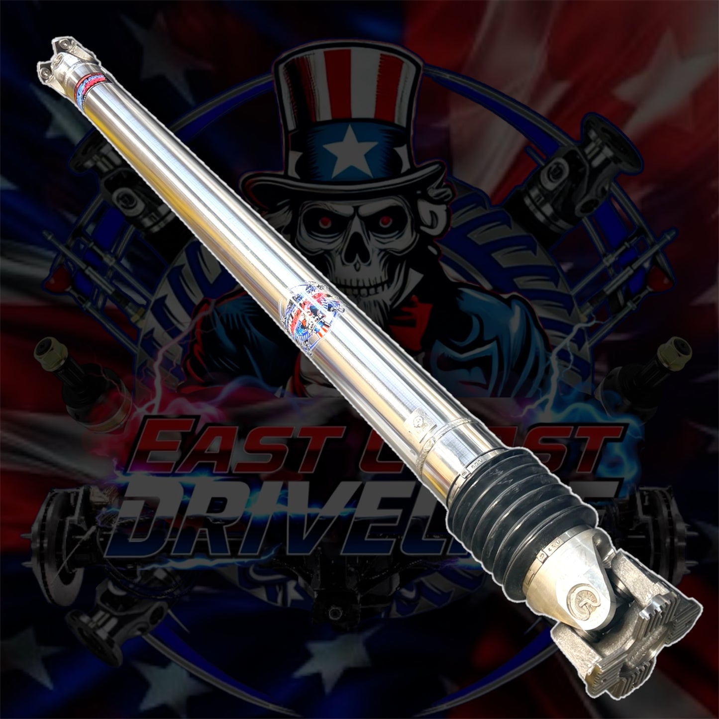 NEW 2021–2026 Dodge Ram 1500 TRX & RHO HD Aluminum Rear Driveshaft 4” or 5” or Carbon Fiber 3.872” with 1480 U-Joints and Billet Aluminum or Forged Steel Flange Yokes- Complete Driveshaft