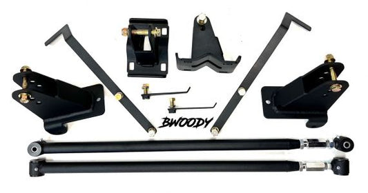 BWoody F-150 Traction Bar Kit. All 2015+ F-150 Trucks 2WD & 4WD with axel flipped/ or not. (Excluding models with side exit exhaust systems)