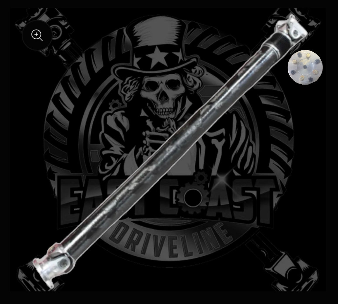 2006-2008 Chrysler 300C SRT-8 HD Aluminum or Carbon Fiber 1 Piece Driveshaft with 4 Bolt Direct Mount Flange in Front and 3 Bolt Direct Mount Flange on Rear