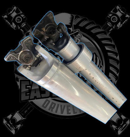 2003-2007 Ford F350 SUPER DUTY 6.0L Diesel AWD/4WD Automatic Crew Cab 8’ Bed Custom 1 Piece Aluminum Driveshaft Replaces 2 Piece Driveshaft with Hanger Bearing. FORD OEM 3C3Z-4R602-BNX