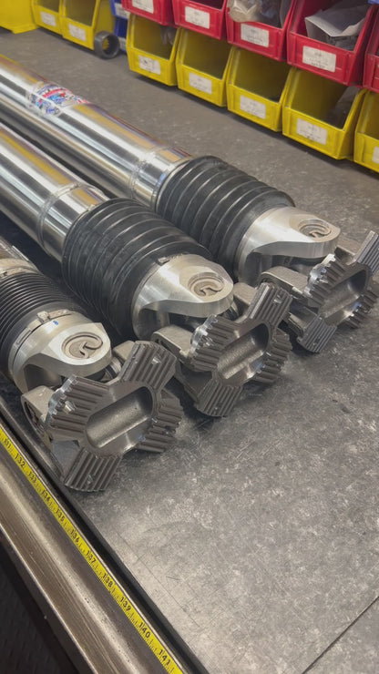 NEW 2021–2026 Dodge Ram 1500 TRX & RHO HD Aluminum Rear Driveshaft 4” or 5” or Carbon Fiber 3.872” with 1480 U-Joints and Billet Aluminum or Forged Steel Flange Yokes- Complete Driveshaft