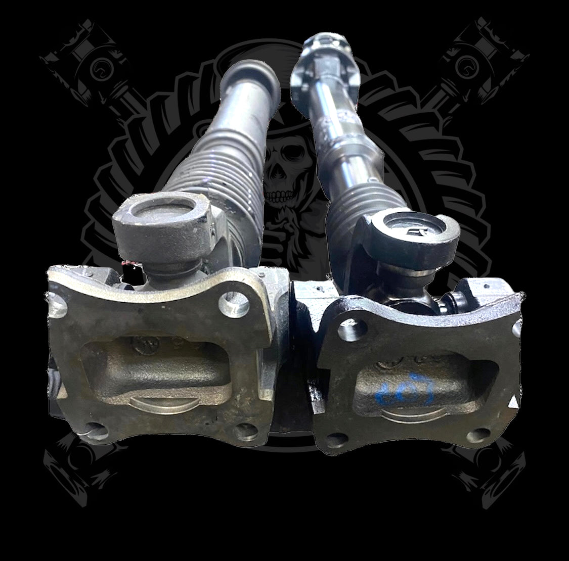 2019-2024 Dodge Ram 4500/5500 DP 5th Gen Upgraded 1410 or 1350 Series High Angle Double Cardan Front Driveshaft with New Transfer Case bolt-on style Flange Yoke Mopar 68312640AC, 68312640AD, 68312640AE, 68312646AC, 68312646AD