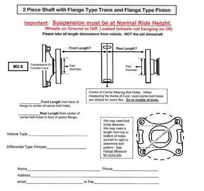 2020-2023 Jeep JT Gladiator Custom Length 2 Piece Driveshaft. Mopar 68330601AB, 68330599AB,