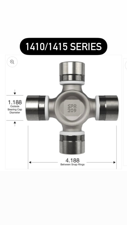 Custom 5.0” Aluminum Driveshaft with Transmission Yoke and Open U-Joint at Differential