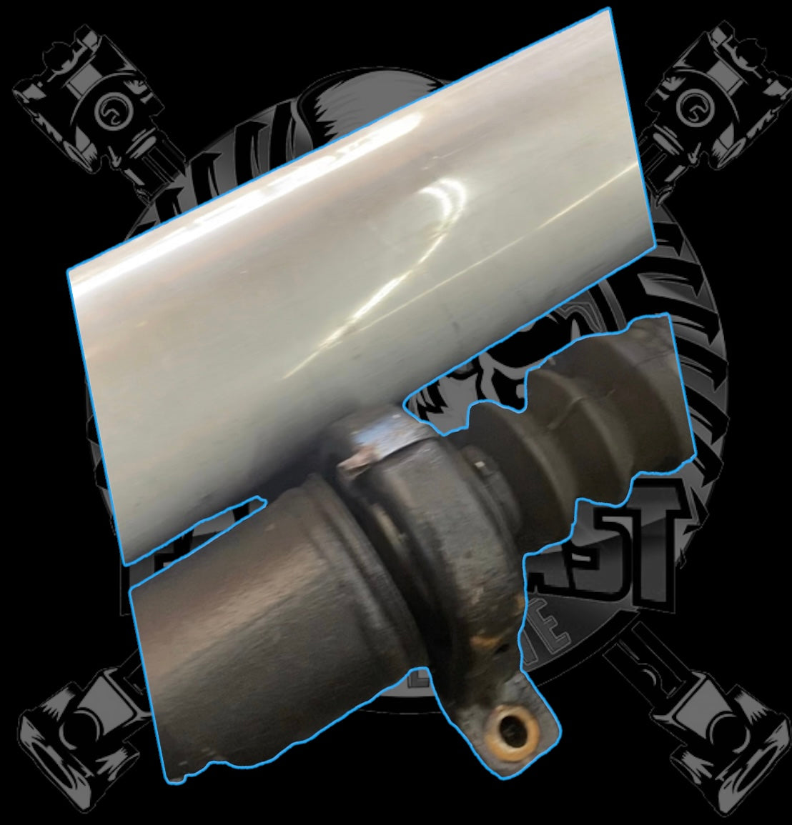 2003-2007 Ford F350 SUPER DUTY 7.3L, 6.8L, 6.0L and 5.4L AWD/4WD Automatic/Manual Custom 1 Piece Aluminum Driveshaft Replaces 2 Piece Driveshaft with Hanger Bearing