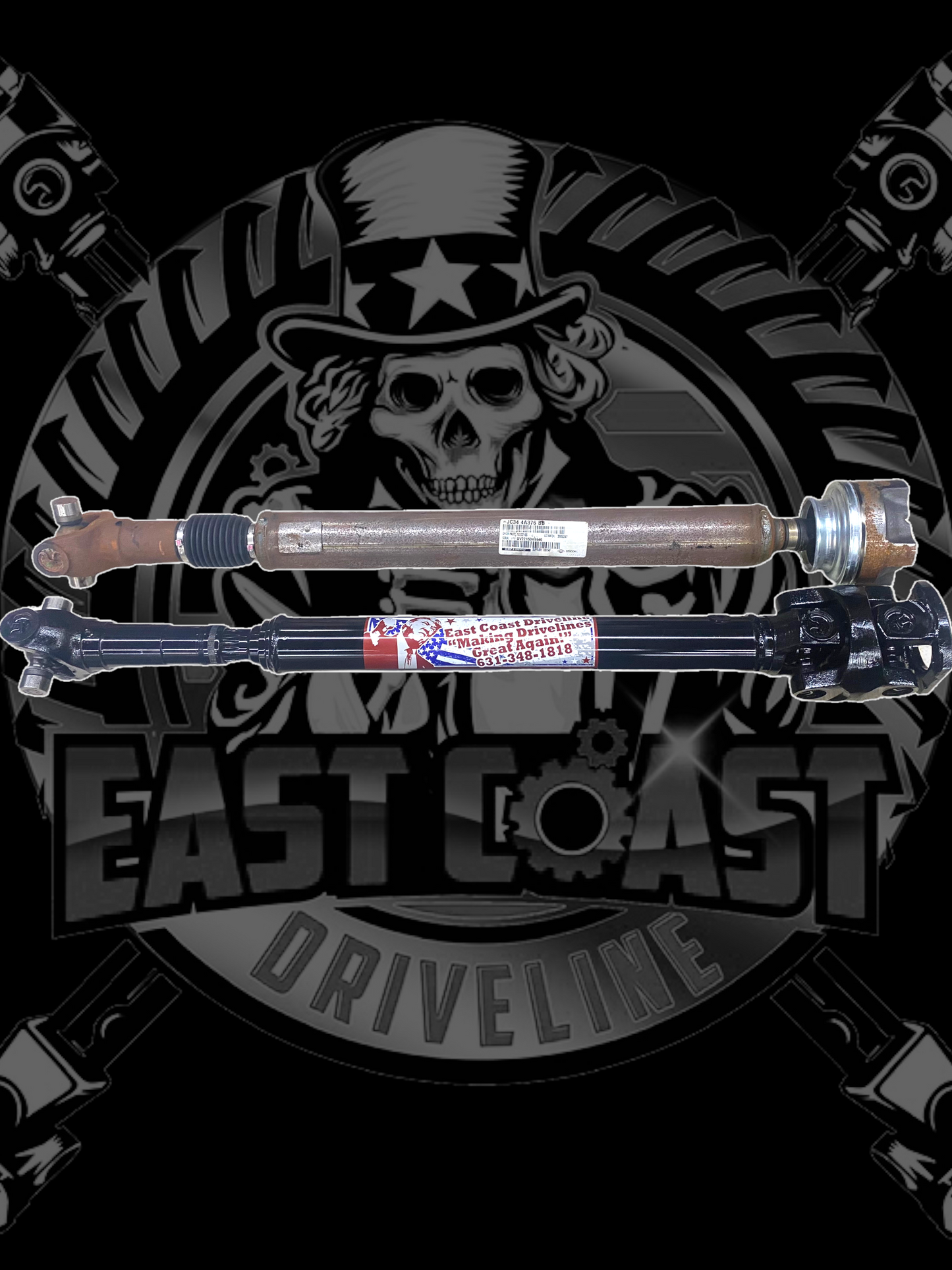 2017-2023 Ford F250, F350, F450, F550 Superduty 4WD Upgraded Front Driveshaft for 0-8” Lift (custom lengths available) HC34-4A376-AB/JC34-4A376-BB